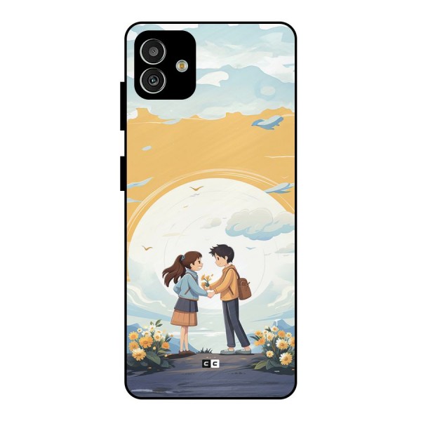 Teenage Anime Couple Metal Back Case for Galaxy M13 5G