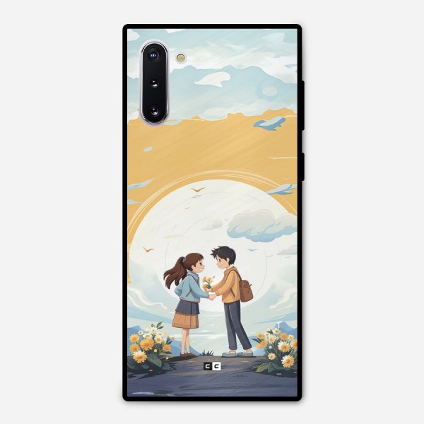 Teenage Anime Couple Metal Back Case for Galaxy Note 10