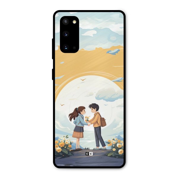 Teenage Anime Couple Metal Back Case for Galaxy S20