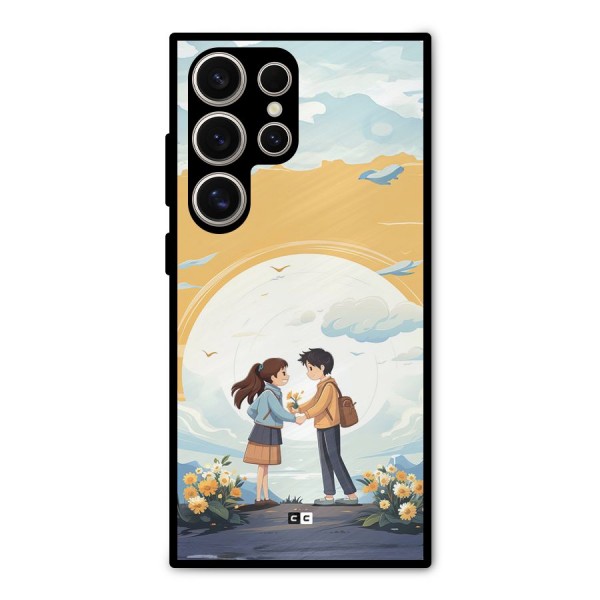 Teenage Anime Couple Metal Back Case for Galaxy S24 Ultra