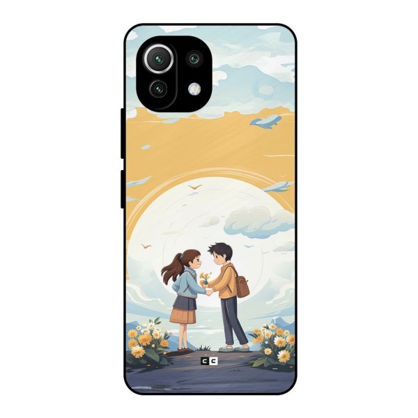 Teenage Anime Couple Metal Back Case for Mi 11 Lite