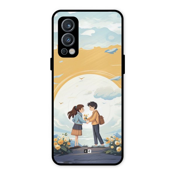 Teenage Anime Couple Metal Back Case for OnePlus Nord 2 5G