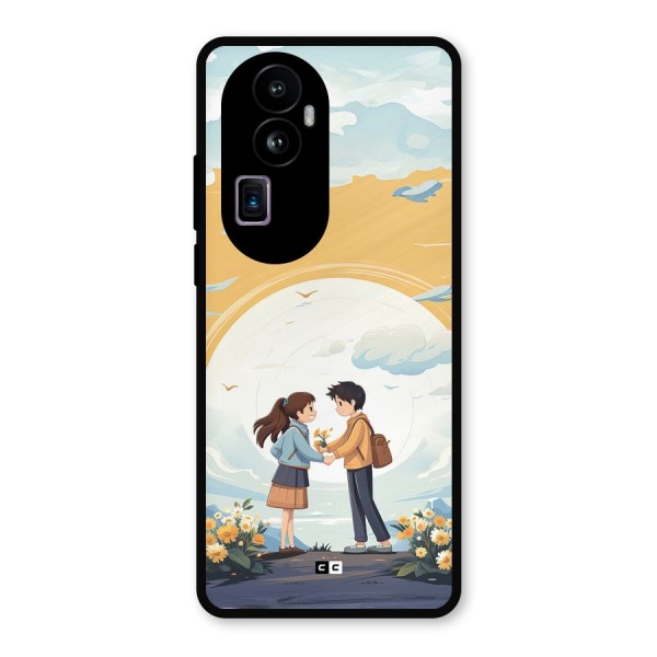 Teenage Anime Couple Metal Back Case for Oppo Reno10 Pro Plus