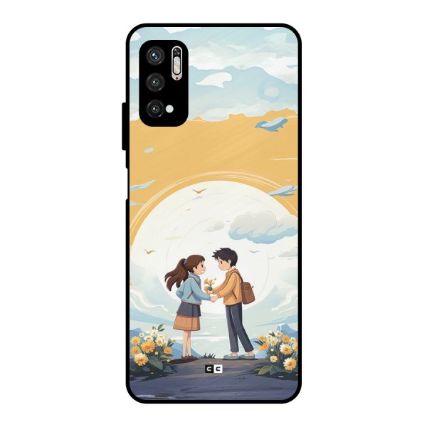 Teenage Anime Couple Metal Back Case for Poco M3 Pro 5G