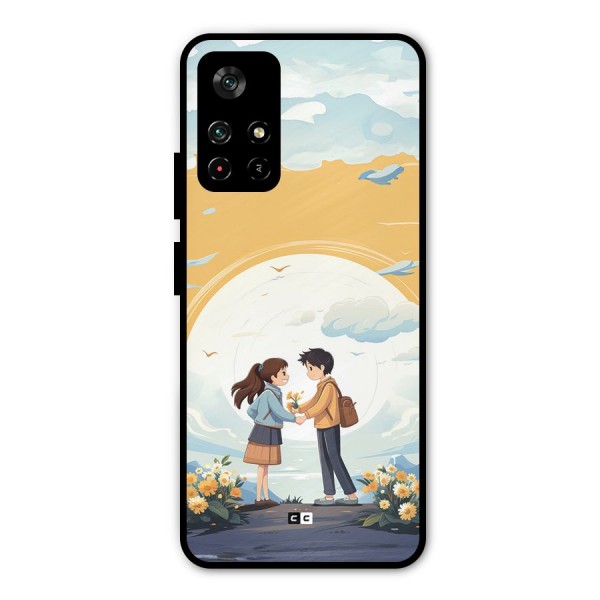 Teenage Anime Couple Metal Back Case for Poco M4 Pro 5G
