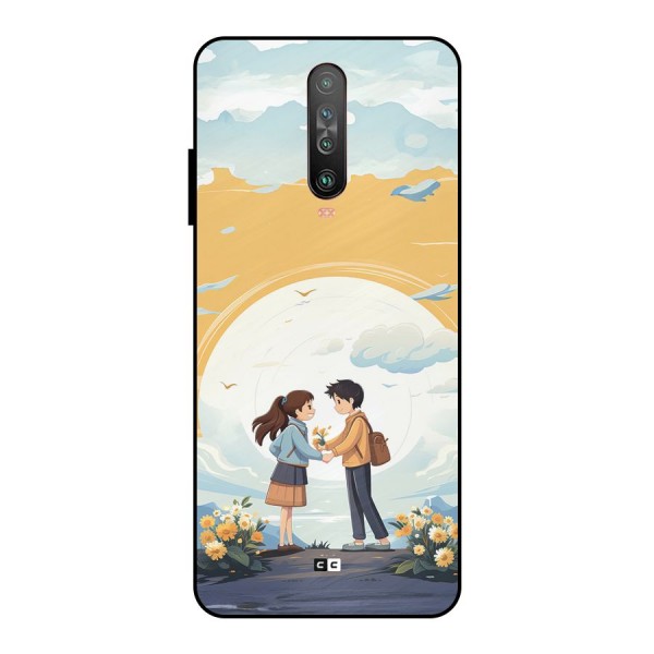 Teenage Anime Couple Metal Back Case for Poco X2