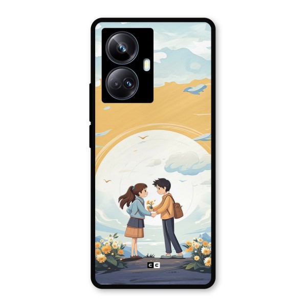 Teenage Anime Couple Metal Back Case for Realme 10 Pro Plus