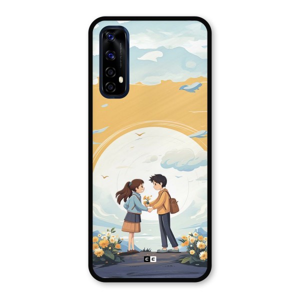 Teenage Anime Couple Metal Back Case for Realme 7