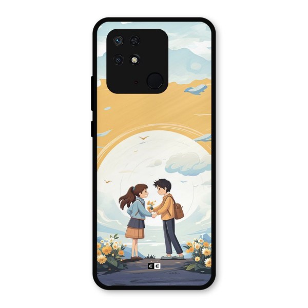 Teenage Anime Couple Metal Back Case for Redmi 10 Power