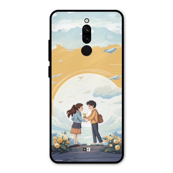 Teenage Anime Couple Metal Back Case for Redmi 8