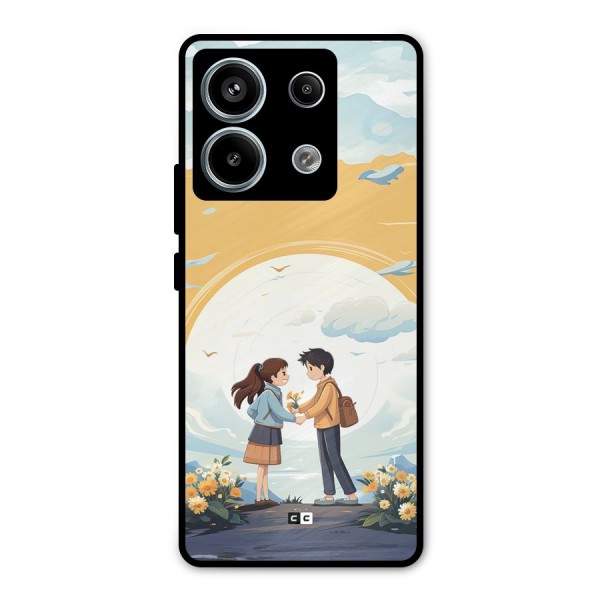 Teenage Anime Couple Metal Back Case for Redmi Note 13 Pro 5G
