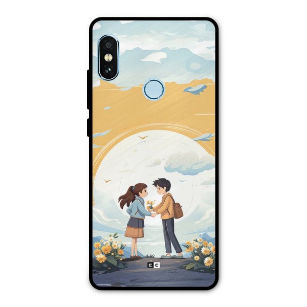 Teenage Anime Couple Metal Back Case for Redmi Note 5 Pro