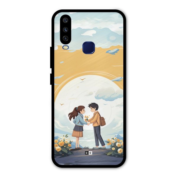 Teenage Anime Couple Metal Back Case for Vivo V17