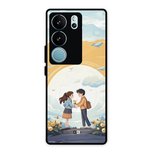Teenage Anime Couple Metal Back Case for Vivo V29