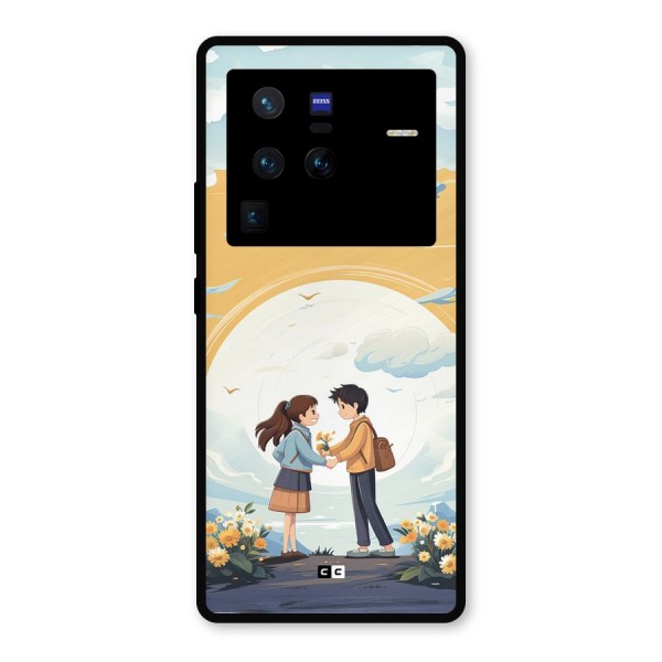 Teenage Anime Couple Metal Back Case for Vivo X80 Pro