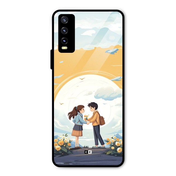 Teenage Anime Couple Metal Back Case for Vivo Y20i