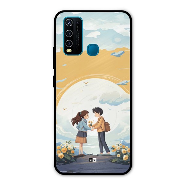 Teenage Anime Couple Metal Back Case for Vivo Y50