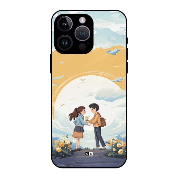 Teenage Anime Couple Metal Back Case for iPhone 14 Pro Max