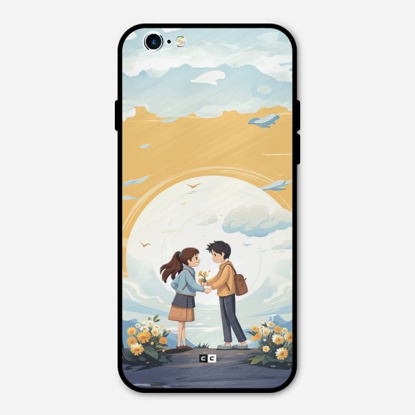 Teenage Anime Couple Metal Back Case for iPhone 6 6s