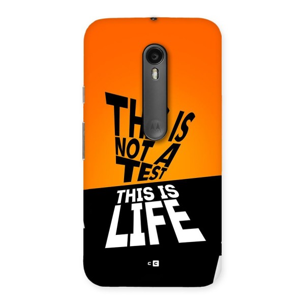 Test Life Back Case for Moto G Turbo