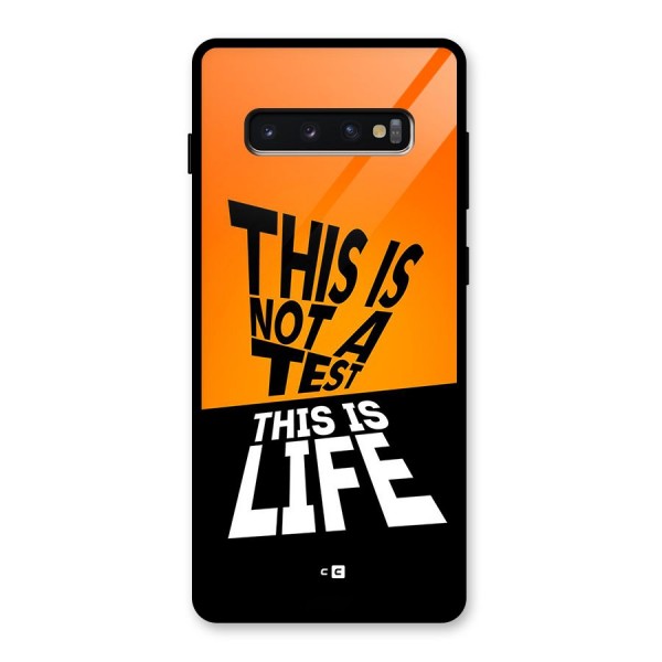 Test Life Glass Back Case for Galaxy S10 Plus