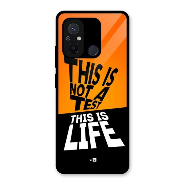 Test Life Glass Back Case for Redmi 12C