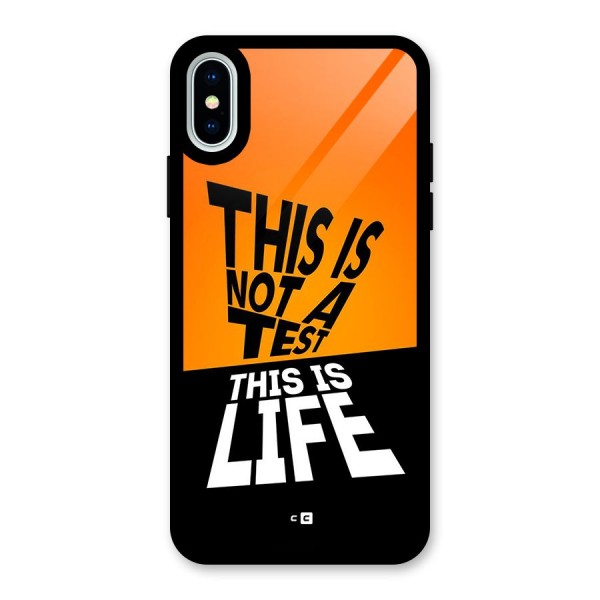 Test Life Glass Back Case for iPhone X