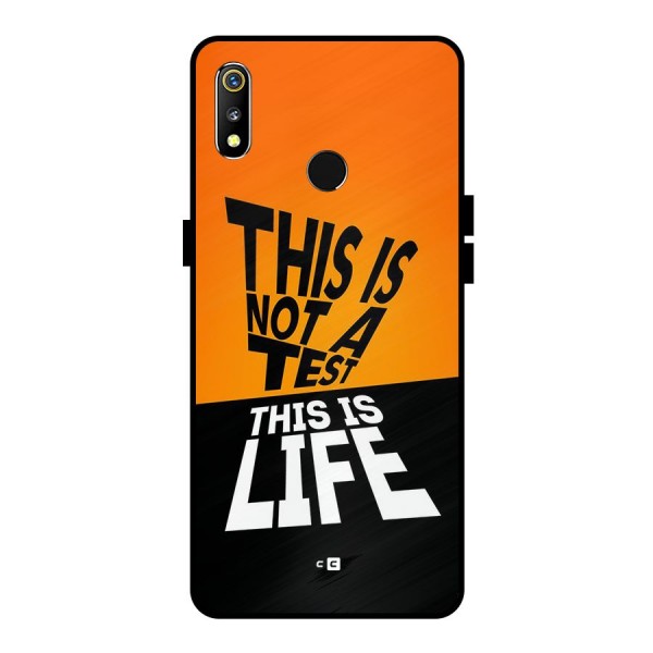Test Life Metal Back Case for Realme 3