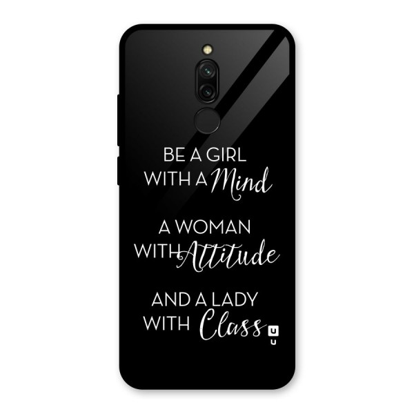The-Mindset Glass Back Case for Redmi 8