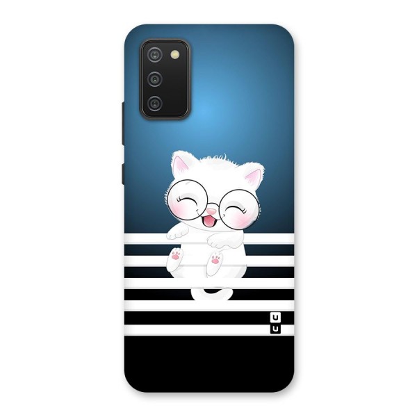 The Cat on Stripes Back Case for Galaxy F02s