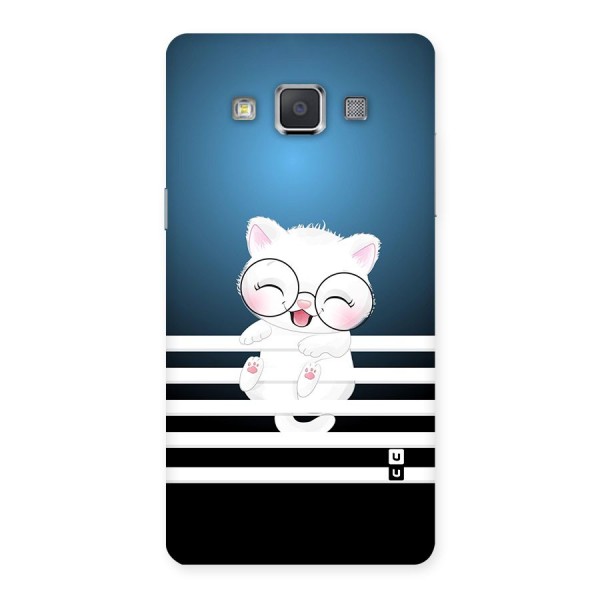The Cat on Stripes Back Case for Galaxy Grand 3