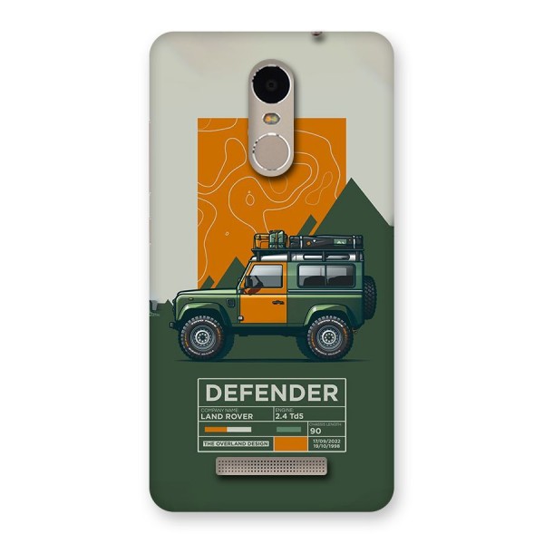 The Defence Car Back Case for Redmi Note 3