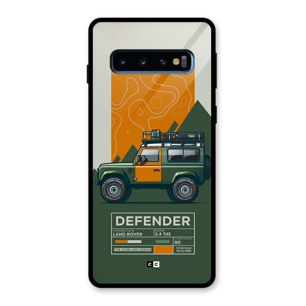 The Defence Car Glass Back Case for Galaxy S10
