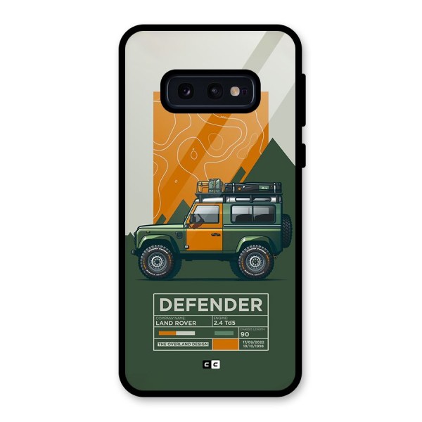 The Defence Car Glass Back Case for Galaxy S10e