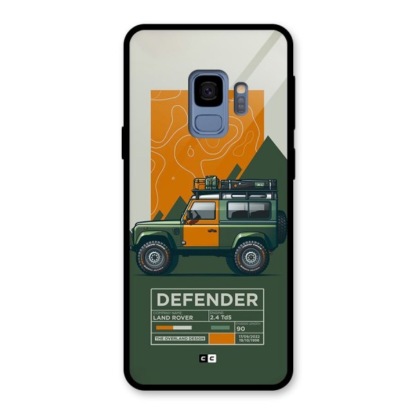 The Defence Car Glass Back Case for Galaxy S9