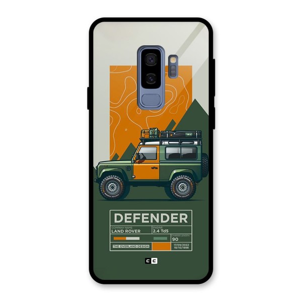 The Defence Car Glass Back Case for Galaxy S9 Plus