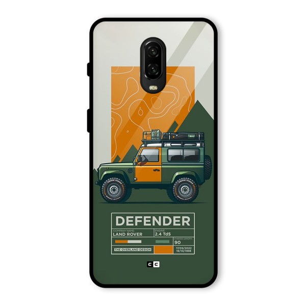 The Defence Car Glass Back Case for OnePlus 6T