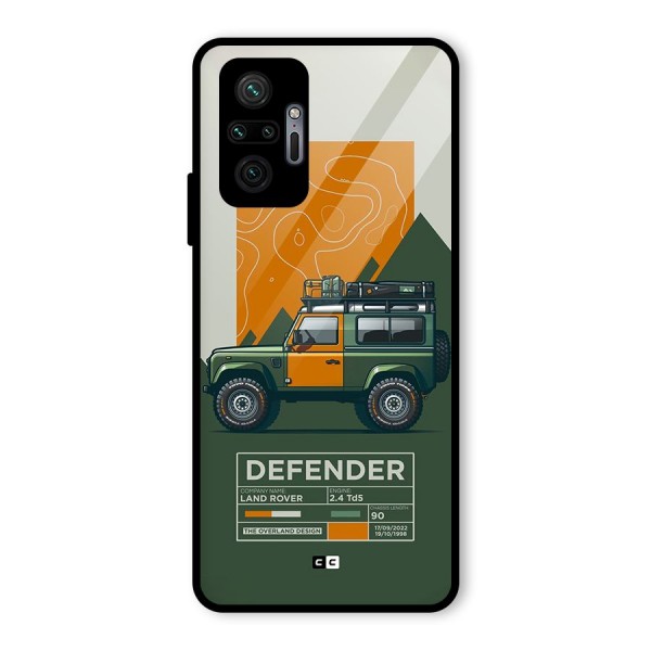 The Defence Car Glass Back Case for Redmi Note 10 Pro Max