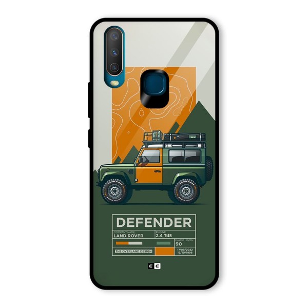 The Defence Car Glass Back Case for Vivo Y12