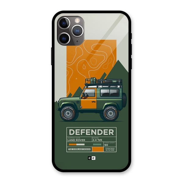 The Defence Car Glass Back Case for iPhone 11 Pro Max