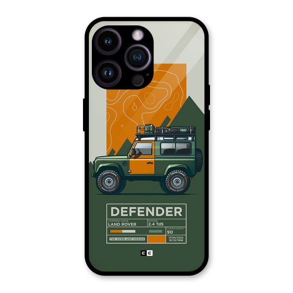 The Defence Car Glass Back Case for iPhone 14 Pro Max