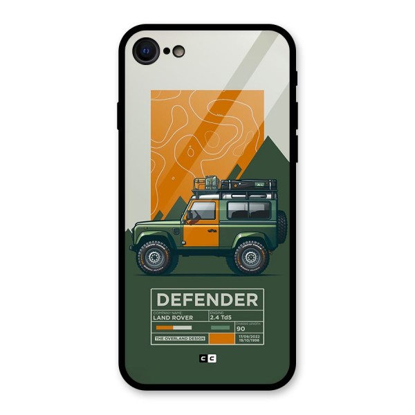 The Defence Car Glass Back Case for iPhone 7