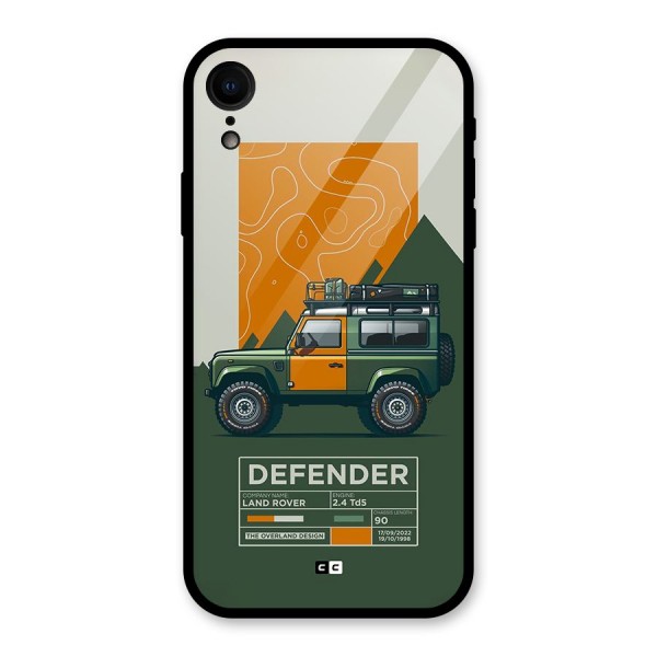 The Defence Car Glass Back Case for iPhone XR