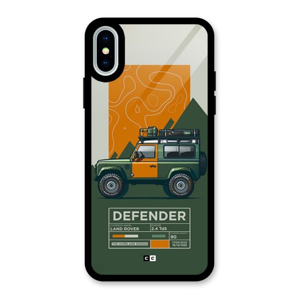 The Defence Car Glass Back Case for iPhone XS