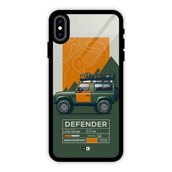 The Defence Car Glass Back Case for iPhone XS Max