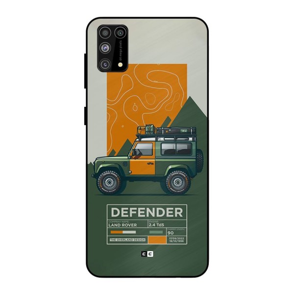 The Defence Car Metal Back Case for Galaxy M31