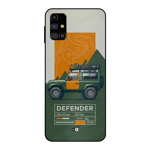 The Defence Car Metal Back Case for Galaxy M31s