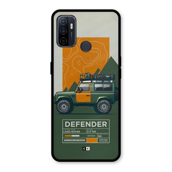 The Defence Car Metal Back Case for Oppo A53