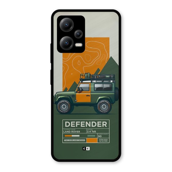 The Defence Car Metal Back Case for Poco X5