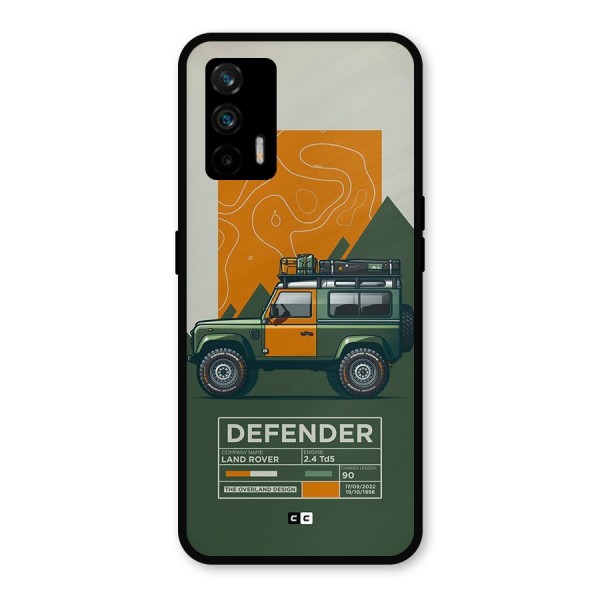 The Defence Car Metal Back Case for Realme X7 Max